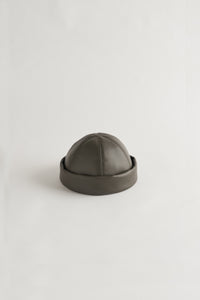 DENISE GREEN ECO-FRIENDLY LEATHER HAT
