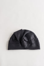 Load image into Gallery viewer, GENOVEFFA BLACK MOIRE&#39; TURBAN